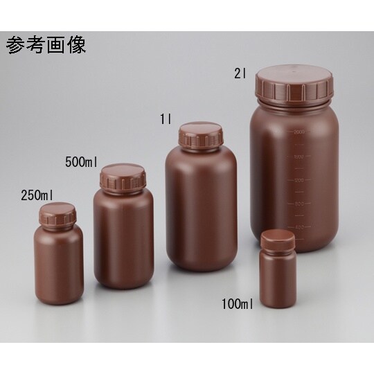 広口丸型遮光瓶SCC(茶)2L 1パック