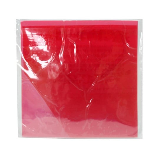 透明カラーゴム板 赤 1×1×1mm