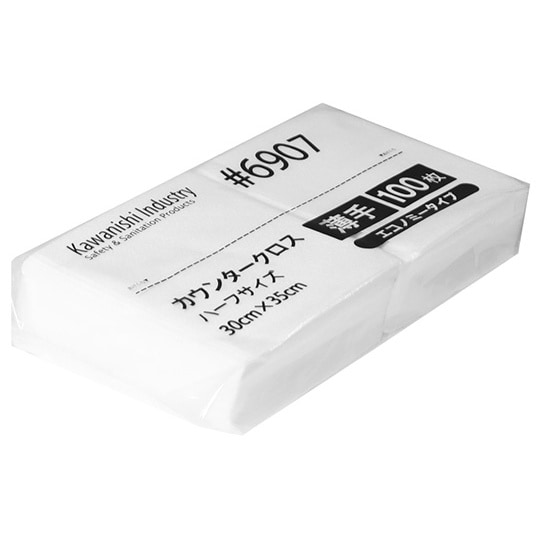 6907 カウンタークロス薄手ハーフ 白