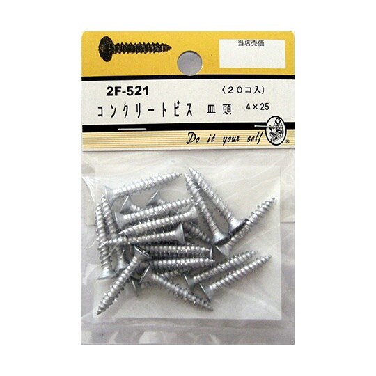 2F521 コンクリートビス皿頭 20個