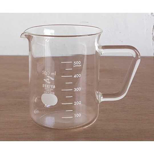 BK−7 500取手付ビーカー500mL