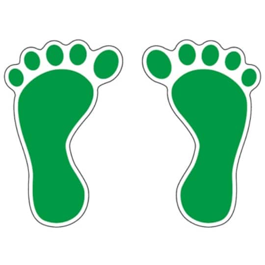 5Sフロア表示ステッカー 5本指足型 1