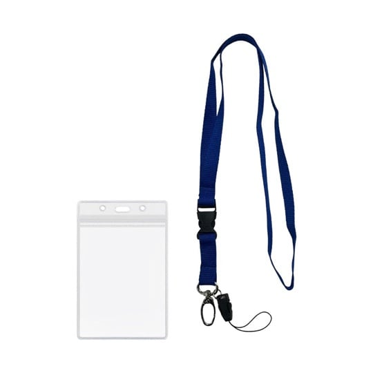 平紐ネックストラップ 名刺・IDカード用