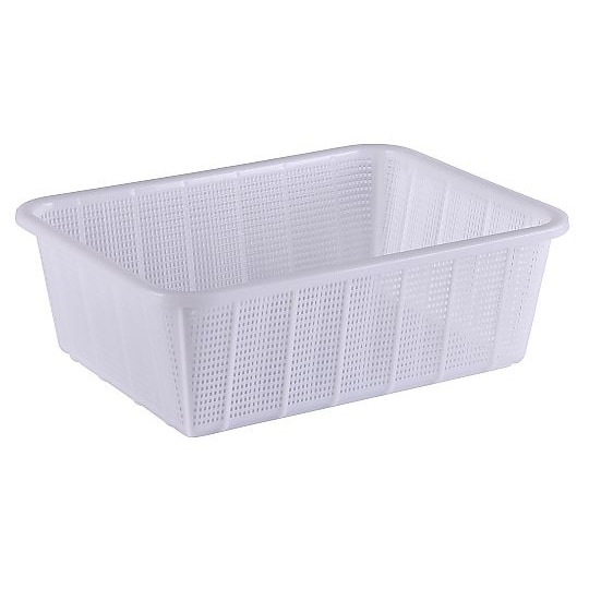 抗菌角カゴ深型 中 ナチュラル KK54