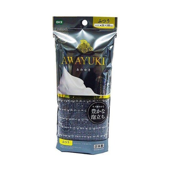 ボディタオル あわゆき ふつう グレー
