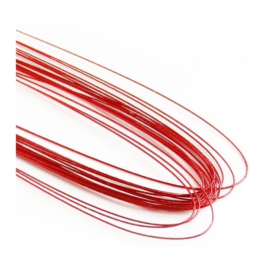カラーワイヤー #24 長さ72cm 赤