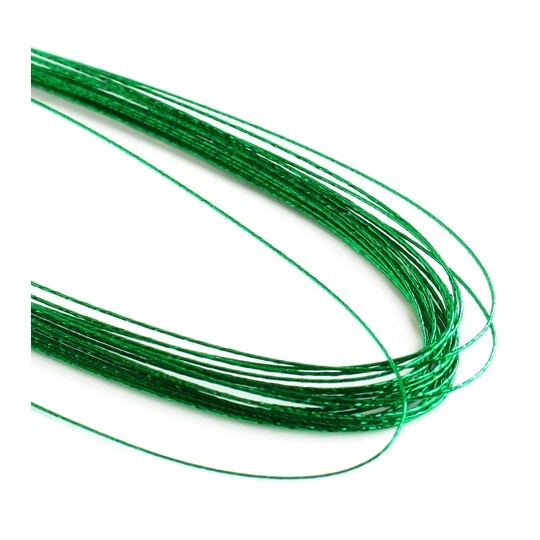 カラーワイヤー #28 長さ72cm 緑