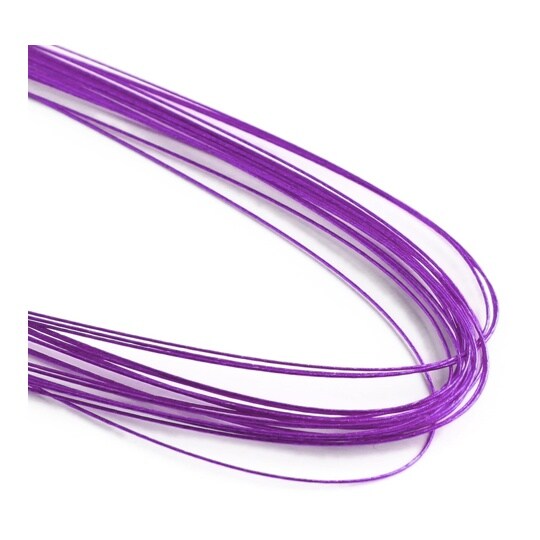 カラーワイヤー #28 長さ72cm 紫