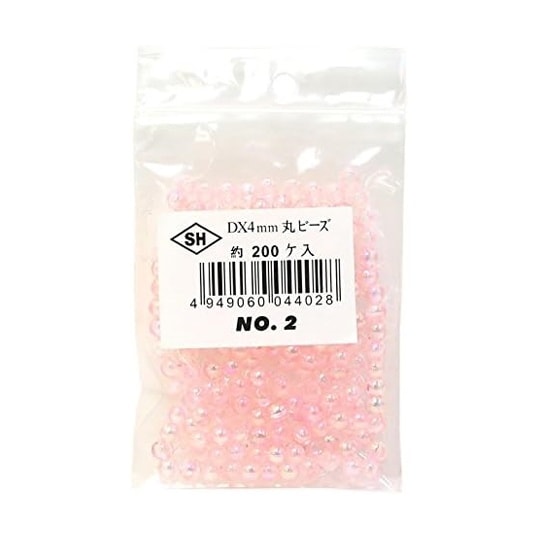 丸ビーズ 200個入り DX 4mm ピ
