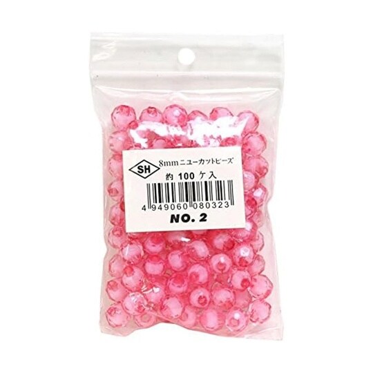 ニューカットビーズ 100個入り 8mm