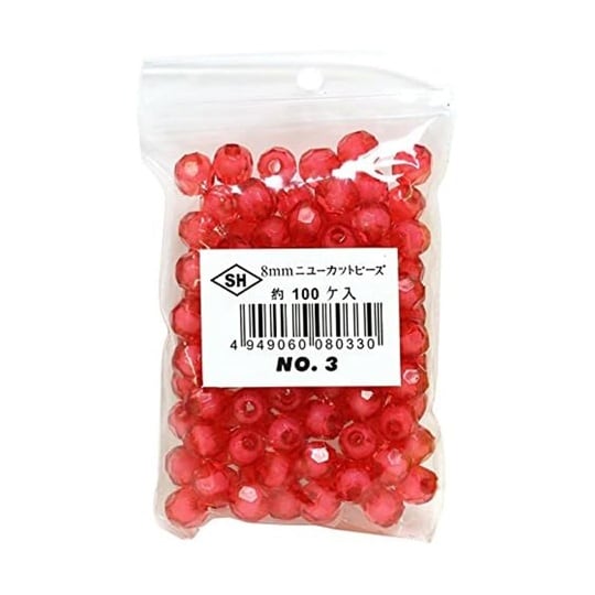 ニューカットビーズ 100個入り 8mm