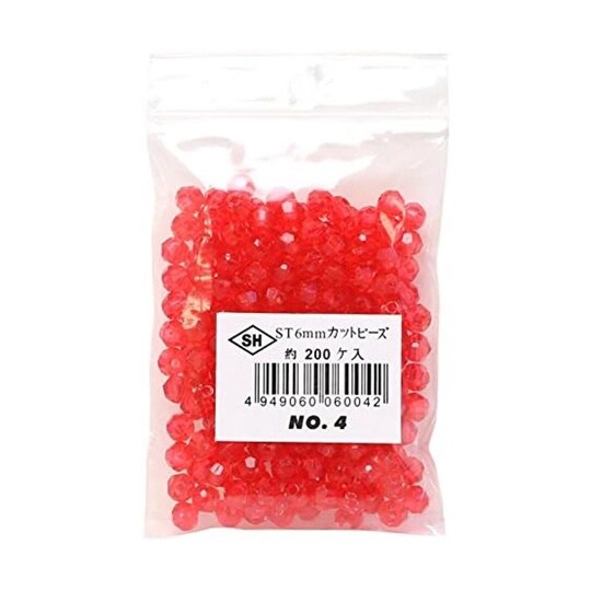 カットビーズ 200個入り ST 6mm