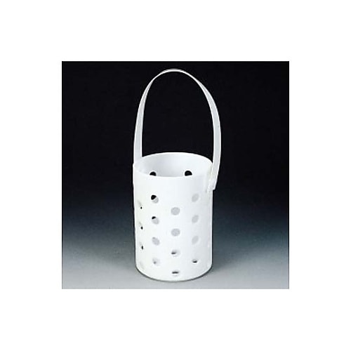 PTFE丸型洗浄カゴ 85φ×118H