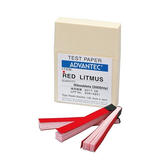 リトマス試験紙 ブックタイプ 赤 1箱(