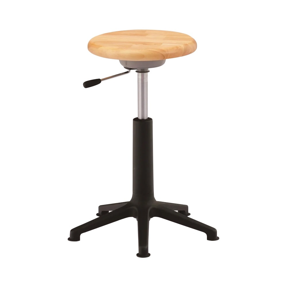 研究室用チェア・固定脚タイプ・木製座 T