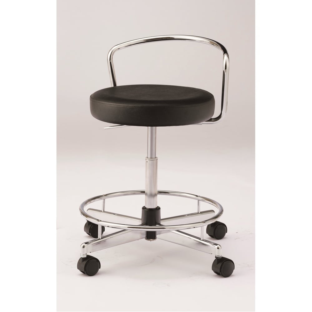 導電チェア・厚座スツールタイプ・背付き・