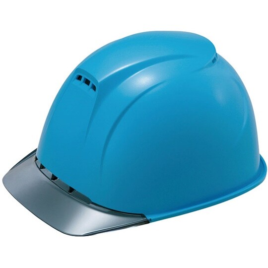 ヘルメット透明ひさし通気孔付(飛・墜)青