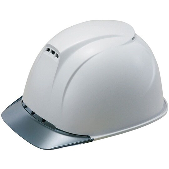 ヘルメット透明ひさし通気孔付(飛・墜)灰