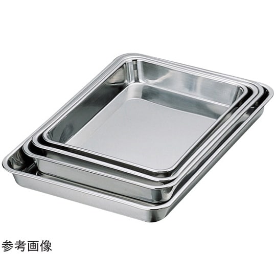 18−8 浅型角バット 3枚取