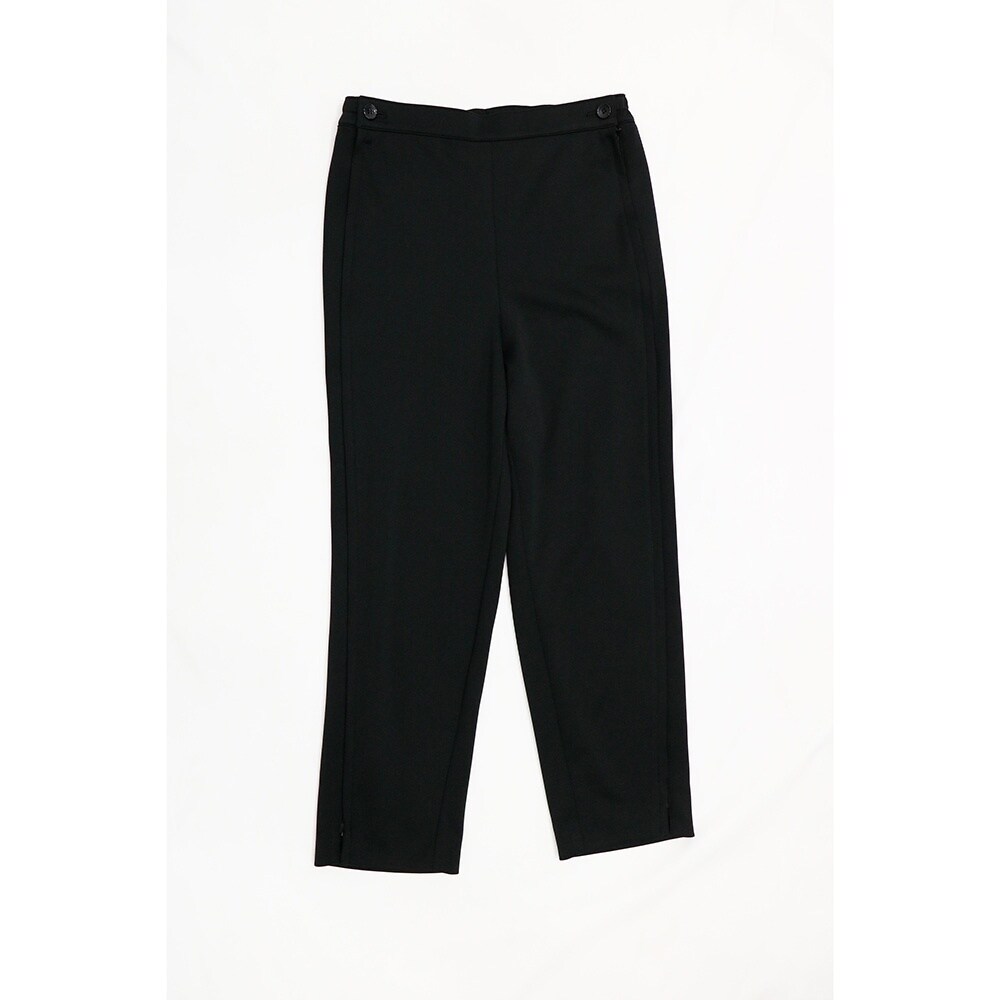 両脇逆開ファスナーパンツ ブラック LL