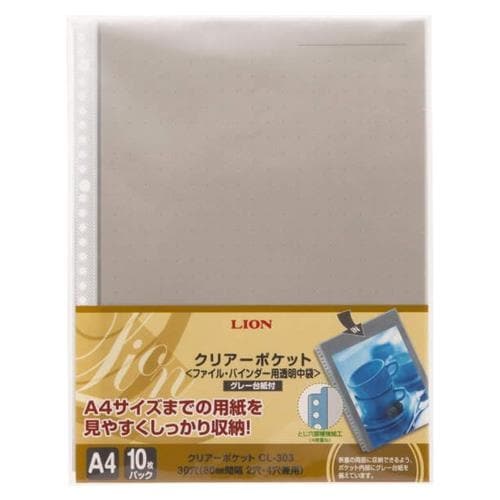 A4クリアーポケット(灰) EA762CC−30