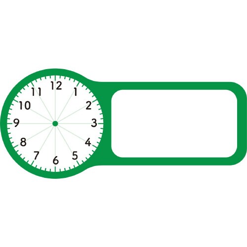 とけいのふせん 青&緑