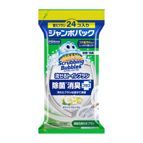 流せるトイレブラシ除菌消臭Wブロッサム替24個×4
