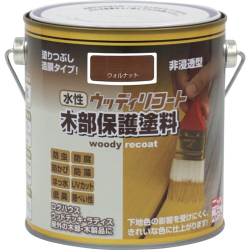 ニッぺ 水性ウッディリコート 0.7L ウォルナッ