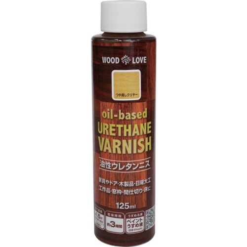 ニッぺ 油性ウレタンニス 125ml つや消しクリ