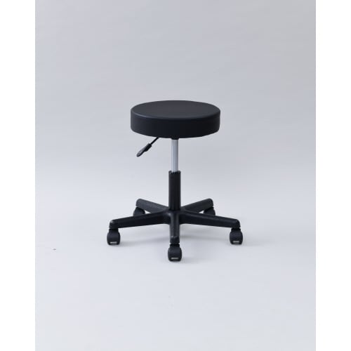 ラウンドチェア PVC張り BK