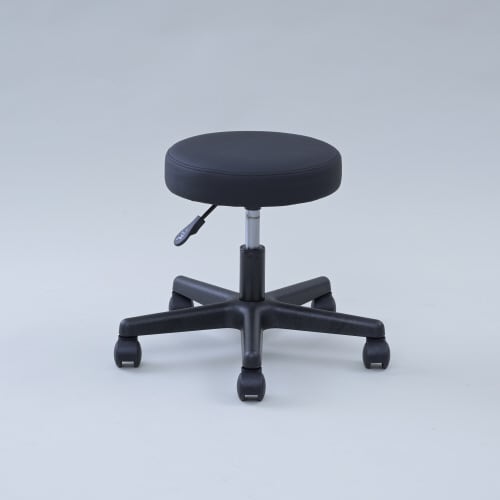 ラウンドチェア ロー PVC張り BK