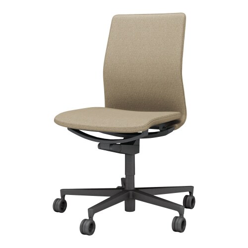 チェア ファブレ ブラック脚 プレーン 肘無