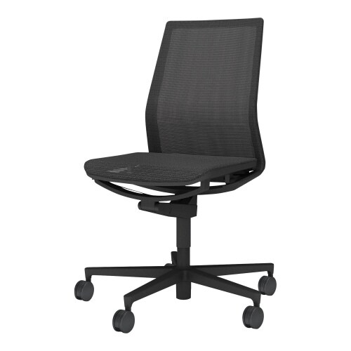 チェア ファブレ ブラック脚プレーンメッシュ 肘無