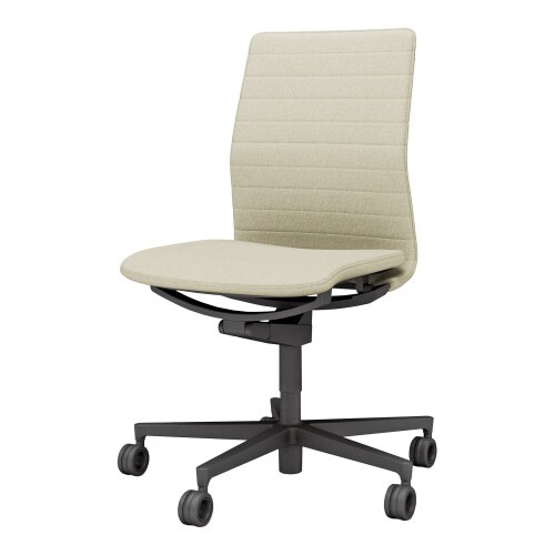 チェア ファブレ ブラック脚 ストライプ 肘無