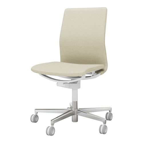 チェア ファブレ ポリッシュ脚 プレーン 肘無