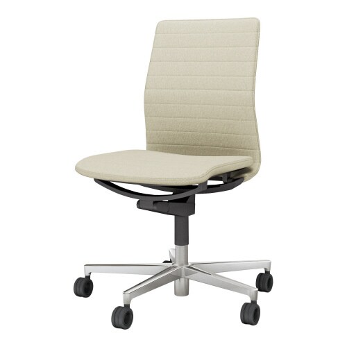 チェア ファブレ ポリッシュ脚 ストライプ 肘無