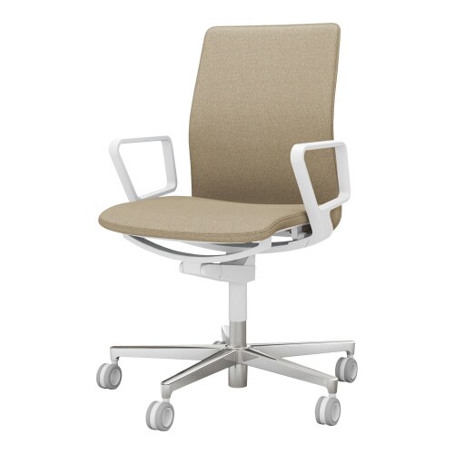 チェア ファブレ ポリッシュ脚 プレーン 肘付