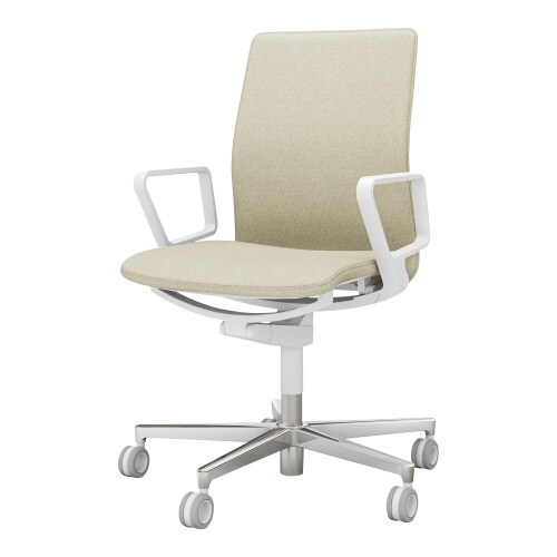 チェア ファブレ ポリッシュ脚 プレーン 肘付