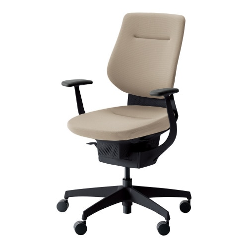 チェア イング ブラック脚 バーチカル 肘付