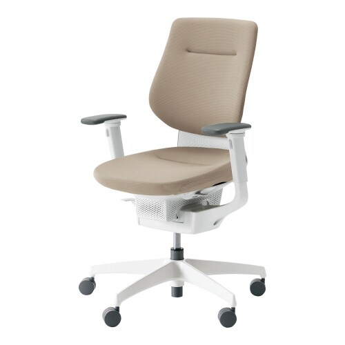 チェア イング ホワイト脚 バーチカル 肘付