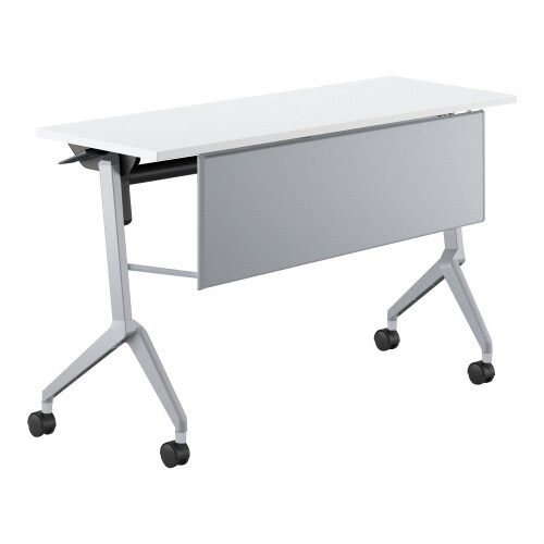 会議テーブル リーフライン 幕板付・棚なし