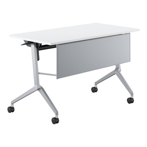 会議テーブル リーフライン 幕板付・棚なし