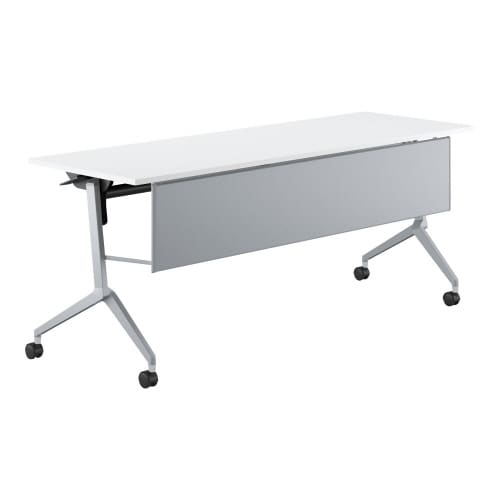 会議テーブル リーフライン 幕板付・棚なし