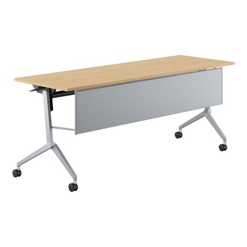 会議テーブル リーフライン 幕板付・棚なし