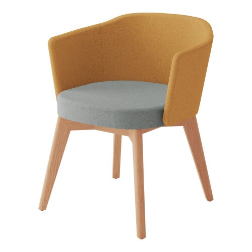 チェア コーデ 木脚 張くるみ肘 スタンダード張地