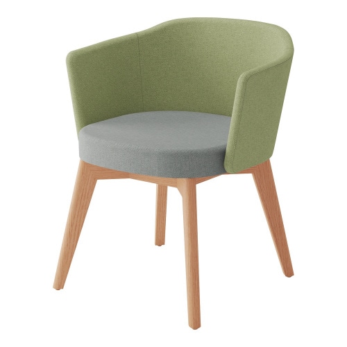 チェア コーデ 木脚 張くるみ肘 スタンダード張地