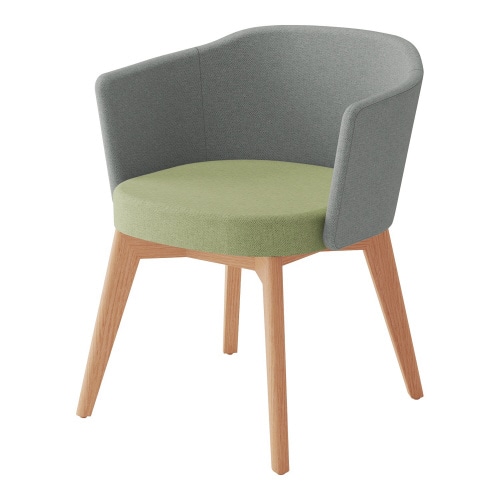 チェア コーデ 木脚 張くるみ肘 スタンダード張地