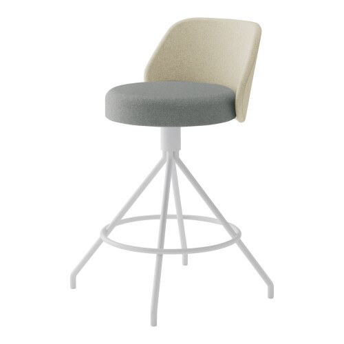 ミドルハイチェア コーデ 固定脚(座回転)張くるみ