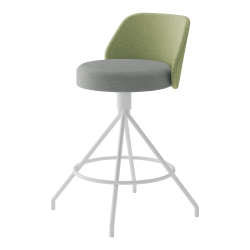 ミドルハイチェア コーデ 固定脚(座回転)張くるみ