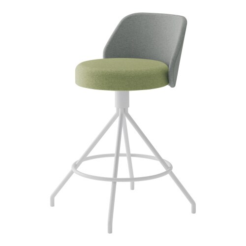 ミドルハイチェア コーデ 固定脚(座回転)張くるみ